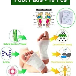 Lyrixa Ginger & Salt Detox Foot Pads - 10-Piece Cleansing Foot Patch Set for Natural Wellness image 1