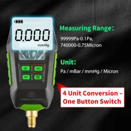 Super Stars Digital Micron Vacuum Gauge 1/4" SAE, ST-VG90 image 1