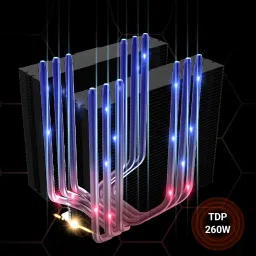 Ant Esports ICE C621 CPU Cooler/CPU Fan with ARGB LED PWM Dual Fans - Black | All Black, Direct Contact Technology & 4 Heat Pipes | Support Intel LGA 1700 / 115X / 1200/1366 & AMD AM5 / AM4 image 5