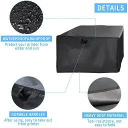 Printer Dust Cover Compatible for HP LaserJet 1020 Plus,Premium Nylon, Water-Resistant, Durable, Anti-Static Protection for Home & Office Printers (Dorca)- Black image 1