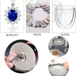 DZQ Diamond Flat Lap Wheel Disc Arbor Hole 6" x 1/2" Abrasive Lap 1000 1200 1500 2000 2500 3000 Grit for Cutting or Sanding Stone and Glass image 4