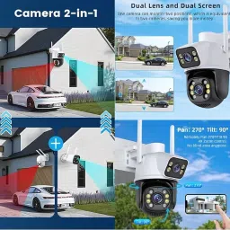 TechEase 6MP Dual Lens UHD Camera CCTV Outdoor Office Farm Indoor WiFi Camera, Advanced Security System CCTV Outdoor with Color Night Vision and Ai Human/Motion Detection, SD/Cloud IP66 image 4