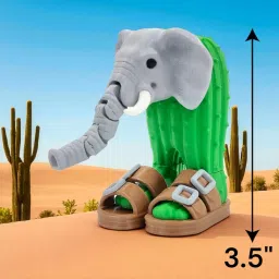 qwik3D Italian Brainrot Action Figures | Viral Meme Collectible Toys | Articulated Poseable Figurines | Tung Tung, Tralalelo, Chimpanzini & More | 3D Printed (Pack of 1) (Lirili Larila) image 1