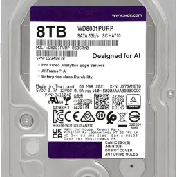Xtra Lyf WD 8TB Purple Pro Surveillance Internal Hard Drive HDD - SATA 6 Gb/s, 256 MB Cache, 3.5" image 1