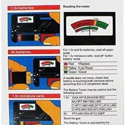 Anugrah Universal Battery Tester Checker Load Test Volt Checker for AA/AAA/C/D / 9-Volt Rectangular and Button Cell Batteries image 4