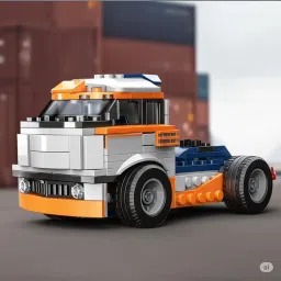 Umadiya® 10-in-1 Engineering Vehicles Building Blocks Set 222+ Pieces Creative Construction Toy for Kids Includes Instruction Manual Ideal for Boys & Girls Ages 6+ DIY Brick Truck, Car, Crane Models image 2