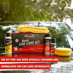 Wavex Car Cleaning Kit Contains Car Polish Carnauba Wax, Car Dashboard Polish, Car Scratch Remover, Premium Microfiber Cloth, 2- Ultra Fine Foam Applicators image 1