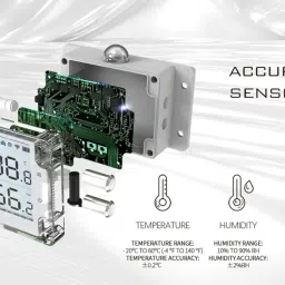 UbiBot GS1-A1RS - Smart WiFi Temperature & Humidity Sensor - Versatile External Probes, Scheduled Reports，Custom Alerts, Free App, No Subscription - Alexa & IFTTT Compatible (2.4GHz, Hub-Free) image 1
