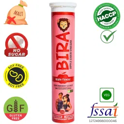 Bira Apple Cider Vinegar Effervescent Tablets | Natural ACV Supplement in Tablet Form | 60 Count x Pack of 2 Bottle for Everyday Use image 5