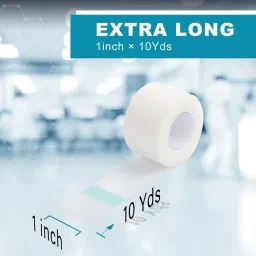 Rexez Transparent Medical Tape's 2 Rolls, Adhesive Clear Hypoallergenic Surgical Tape's, PE First Aid Tape for Wound, Bandage, Sensitive Skin, Latex Free | (2 Rolls) image 3