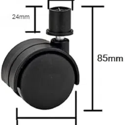 Air Cooler Compatible Wheels 24mm Piller Size Swivel Plug-in Castor Wheels for Home Coolers (Pack of 4) image 1