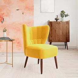 home lifestylez Fitz Accent Chair in Yellow Colour-picture-11