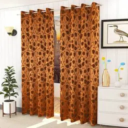 Brown Cotton Room Darkening Door Curtain-image-38