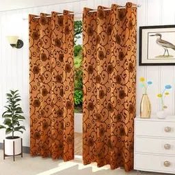 presto Brown Cotton Room Darkening Door Curtain-picture-12