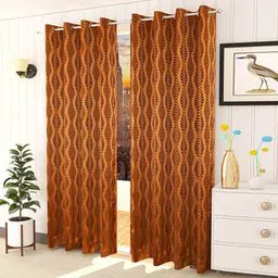 presto Brown Cotton Room Darkening Door Curtain-picture-22