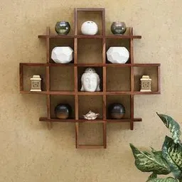 woodenmood Brown Solid Wood Wall Shelf-picture-20