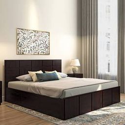 urban ladder Astoria Storage King Bed in Mahogany Dreamlite Bonnel Spring Mattress-picture-18