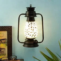 devansh Dixie Multicolor Metal Wall Mounted Lantern Lamp-picture-11