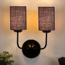 devansh Dexter Dual Blue Jute Wall Mounted Lamp Iron Base-picture-12