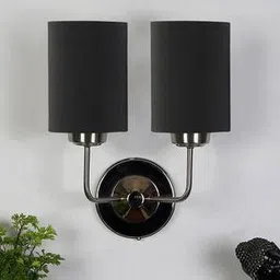 devansh Maddox Dual Black cotton Wall mounted Lamp with Steel Base-picture-13
