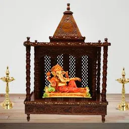 Diya Solid Wood Free Standing Prayer Unit-image-22