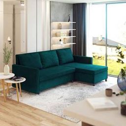 home lifestylez Wego 3 Seater Sofa cum Bed In Teal Blue Colour-picture-6