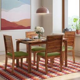 urban ladder Oribi Solid Wood Dining Chair set of 2 in Teak Finish-picture-2