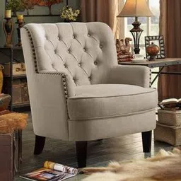 Brogen Accent Chair in Beige Colour-image-14