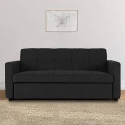 home lifestylez Medas 3 Seater Fold Out Sofa cum Bed In Black Colour-picture-10