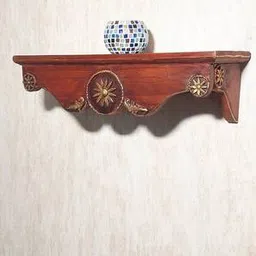 disoo fashions Danforth Brown Solid Wood Wall Shelf-picture-10