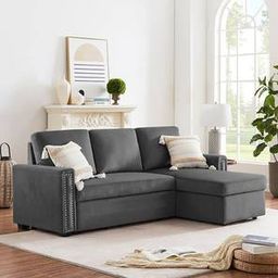home lifestylez Solace 3 Seater Pull Out Sofa cum Bed In Dark Grey Colour-picture-1