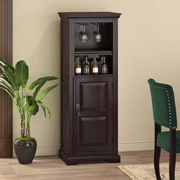 urban ladder Mateo Solid Wood Bar Cabinet in Mahogany Finish-picture-6