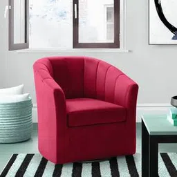 Barrin Accent Chair in Maroon Colour-image-79