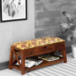Vermount Solid Wood Shoe Rack in Teak Finish-image-82