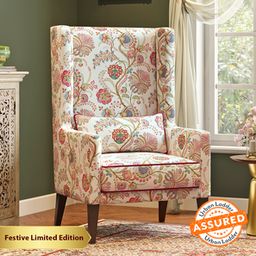 urban ladder Morgen Lounge Chair in Viva Bloom Colour-picture-30