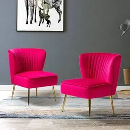 Crimson Fabric Accent Chair - Set of 2-image-17