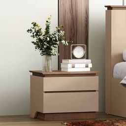 urban ladder Sydney Bedside Table in Beige High Gloss Finish-picture-2