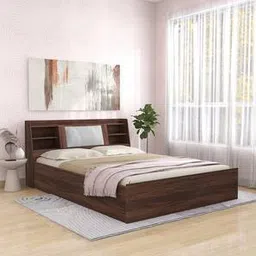 direct factory to home private limited (df2h) Lavish Engineered Wood Queen Size Box Storage Upholstered Bed in Walnut ...-picture-38