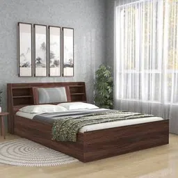 direct factory to home private limited (df2h) Lavish Engineered Wood Queen Size Box Storage Upholstered Bed in Walnut ...-picture-35