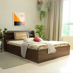 direct factory to home private limited (df2h) Timber Engineered Wood Queen Size Box Storage Upholstered Bed in Walnut ...-picture-16