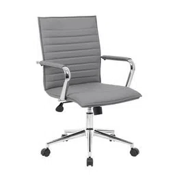 furniturstation Goris Leatherette Study Chair in Grey Colour-picture-12