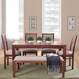 urban ladder Oribi Solid Wood Dining Bench in Teak Finish-picture-45