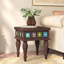 urban ladder Azul Solid Wood Side Table in Brushed Walnut Finish-picture-26