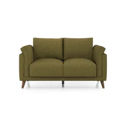 urban ladder Diana 2 Seater Fabric Sofa In Olive Green Colour image 2