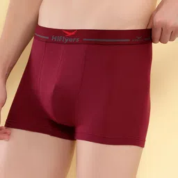 HiFlyers Pack Of 2 Mid Rise Odor Free Trunks HF601_PO2_MRN-OLV_S image 2