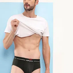 HiFlyers Pack Of 2 Anti-Odour Basic Briefs HF602_PO2_BLK-OLV_S image 3