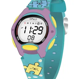 Spiky Kids Printed Dial Digital Automatic Watch SPKEVA18_C1_TURQ image 2
