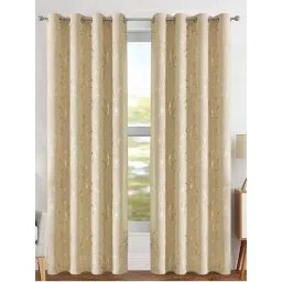 Urban Space Blackout Curtain for Window 5 ft with Eyelets and Tieback 1 Piece-Beige-picture-10