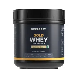 Nutrabay Gold 100% Whey Protein Concentrate with Digestive Enzymes - 25g Protein | Protein Powder for Muscle Support & Recovery - Vanilla Icecream-picture-23