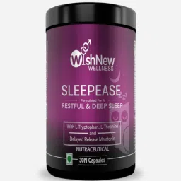 WishNew Wellness SLEEPEASE, 30 Vegetarian Capsules | Advanced Formula for Restful & Deep Sleep | Serving Size: 1 Capsule Daily-picture-10